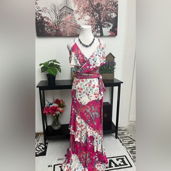 Sofia Jeans Vergara Faux Wrap Tossed Bouquet Layered Dress Women's Size XS - Picture 1 of 12